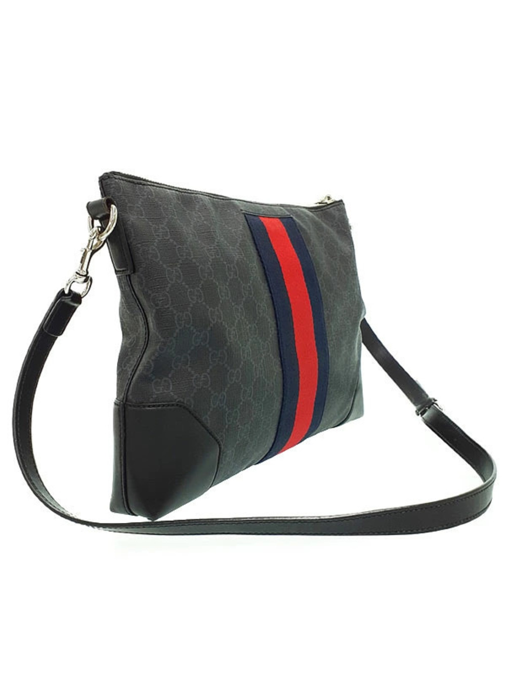 Gucci Messenger Shoulder Canvas Supreme Bag GG Black